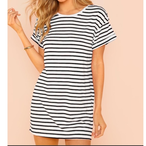 Striped T-shirt dress - Picture 2 of 6